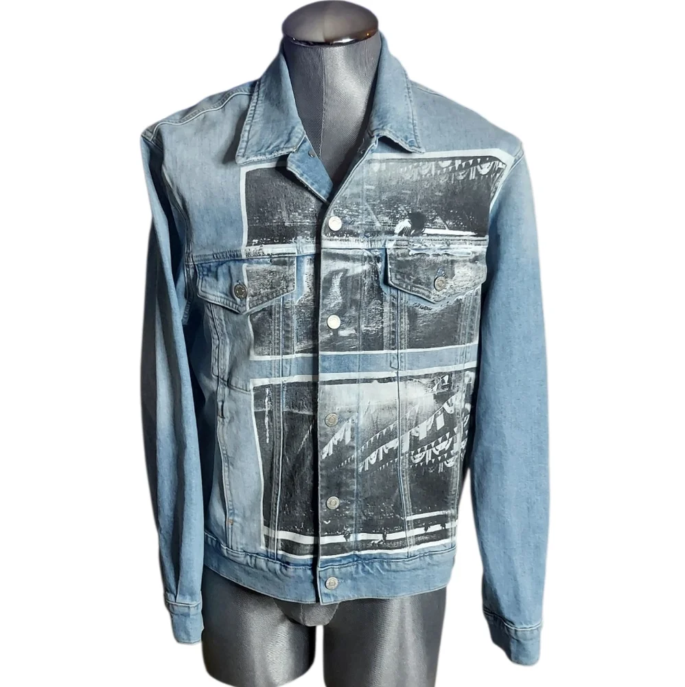 Calvin Klein X Raf Simons | Andy Warhol | Rodeo Photo | Denim Jacket | Slim - Picture 14 of 15